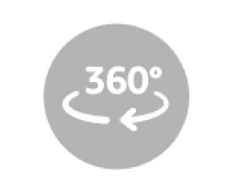 Въртяща се на 360 Градуса Секция ROCKET с Рафтове на 4 нива, Дървена - за Съхранение на Книги  и Играчки WHITE/GRAY - Шкафове и етажерки