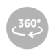 Въртяща се на 360 Градуса Секция ROCKET с Рафтове на 4 нива, Дървена - за Съхранение на Книги  и Играчки WHITE/GRAY - Шкафове и етажерки