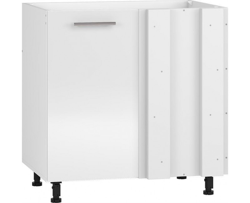 Долен ъглов шкаф Vento DN-100/82 100(80)см Бял гланц - Модулна система VENTO