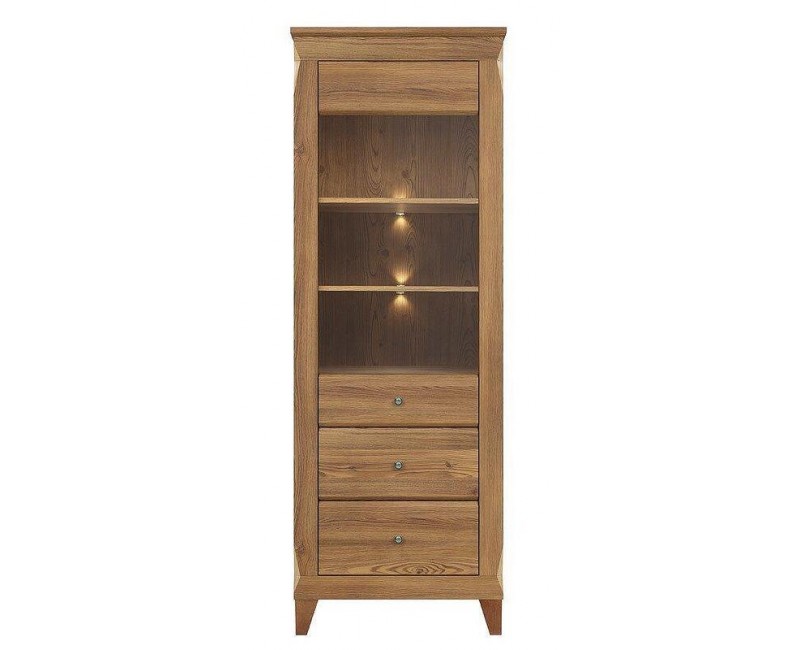Витринен шкаф с вкл. LED осветление BERGEN REG1W2S - Витрини