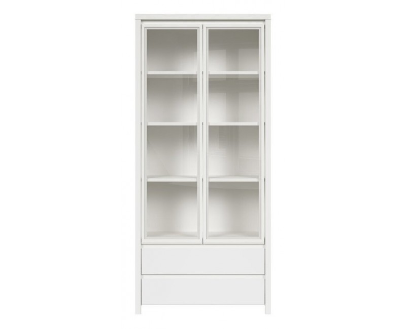 Витринен шкаф KASPIAN REG2W2S бял - Витрини