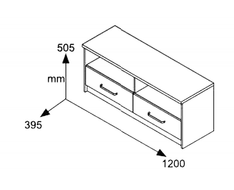 ТВ шкаф Олимпус 120x39,5x50 см - ТВ Шкафове