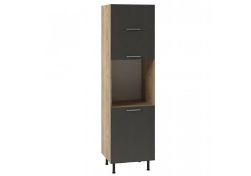 Кухненски шкаф SKY LOFT ШД 60/241 HK-S ЗА ФУРНА златен дъб крафт/сиво  - Модулна система SKY LOFT