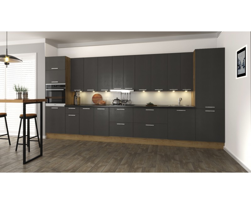 Кухненски шкаф SKY LOFT ШД 60/241 HK-S ЗА ФУРНА златен дъб крафт/сиво  -