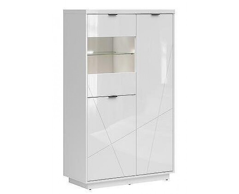 Витрина FORN REG2D1W корпус и фронт бял лак  -