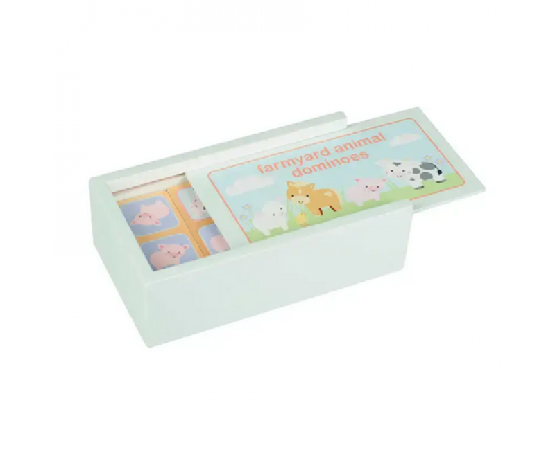 Домино в дървена кутия, фермерски животни (FSC®) - Играчки