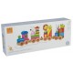 Голям дървен влак, пъзел и сортер -  Animals Collection - Играчки