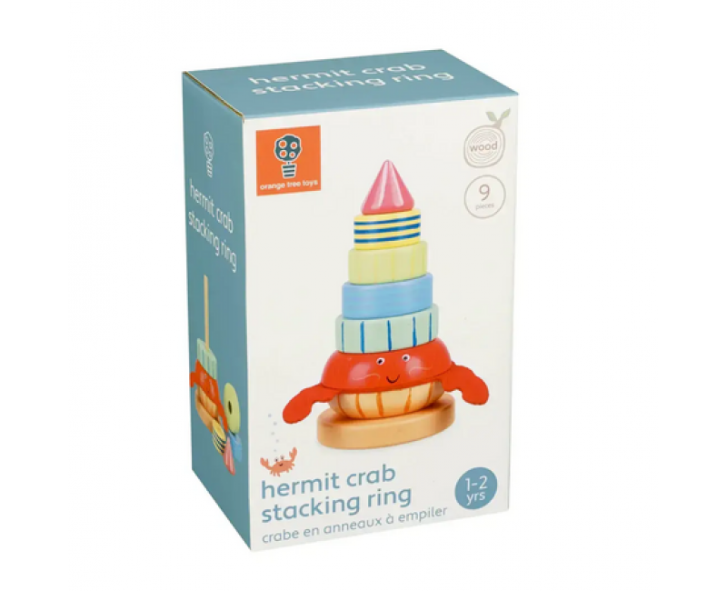 Дървен сортер-низанка Рак - Sea Life - Играчки