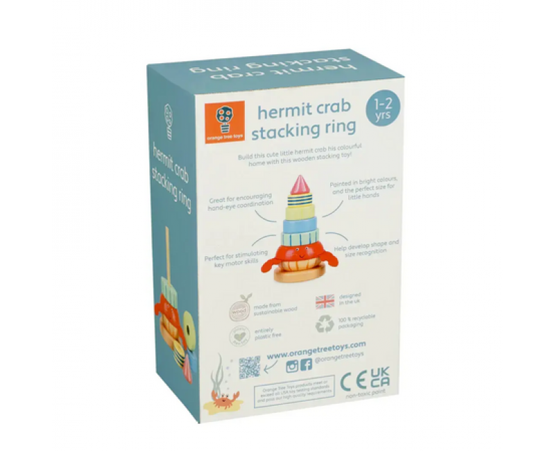 Дървен сортер-низанка Рак - Sea Life - Играчки