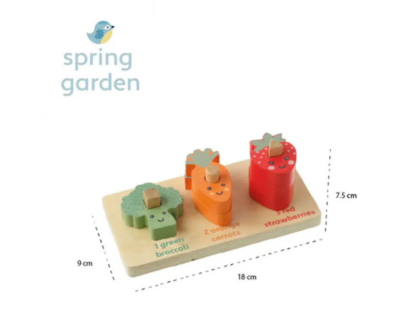 Дървен пъзел - броене на зеленчуци -  Spring Garden - Играчки