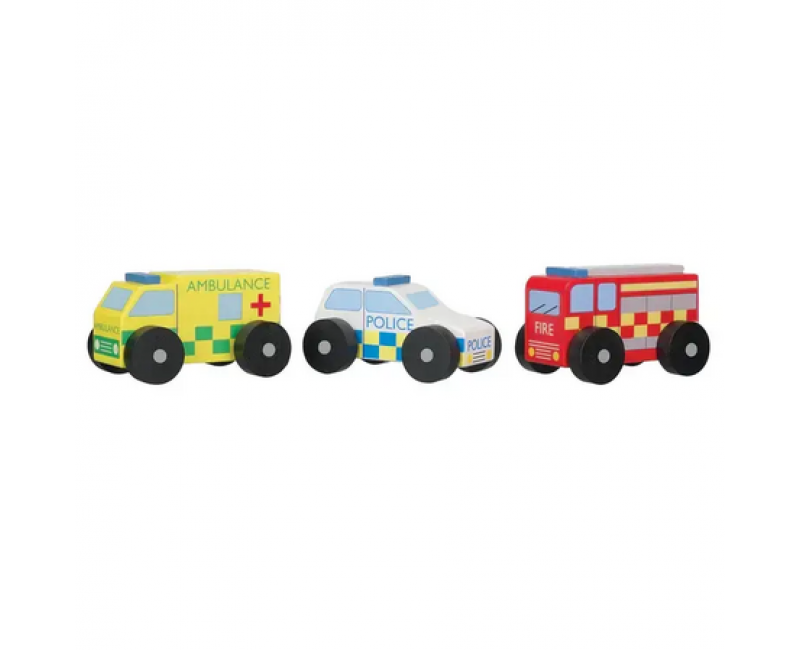 Дървена пожарна кола - Emergency Services - Играчки