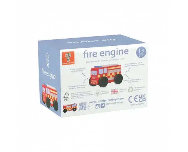 Дървена пожарна кола - Emergency Services - Играчки