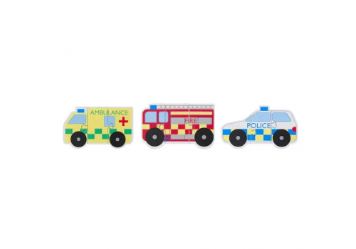 Комплект дървени пъзели -  Emergency Services - ToyTown