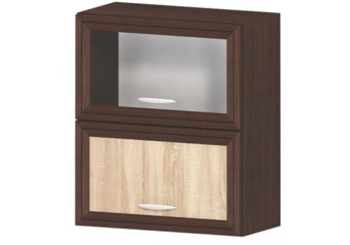 Modul superior City G44 stejar Sonoma - dulap cu vitrina si usa cu ridicare - Module City - stejar Sonoma