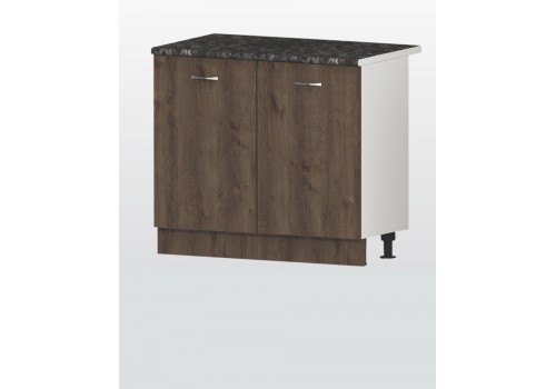 Modul inferior Havana V24 stejar maron - dulap cu doua usi si raft - Bucatarii