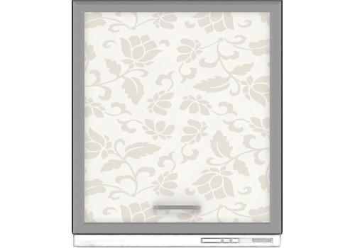 Modul superior Regal Flowers lucios G17 dulap pentru hota telescopica - Bucatarii