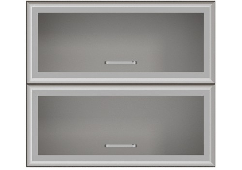 Modul superior Regal Flowers lucios G37 - dulap cu vitrine - Bucatarii