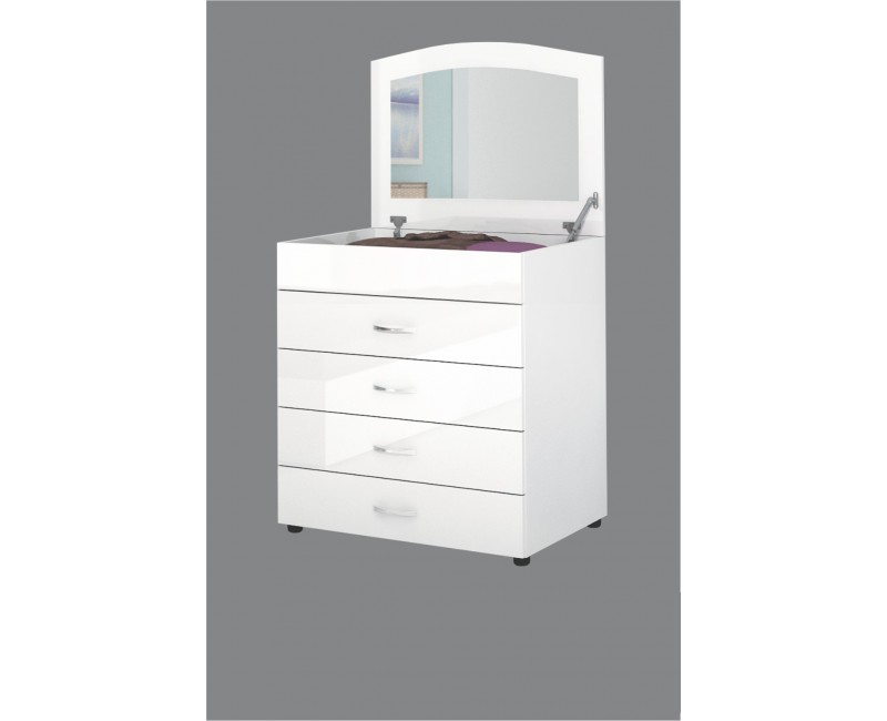 Mai mult mobilier pentru dormitor - Comode - Comoda Apollo 1 - alb lucios