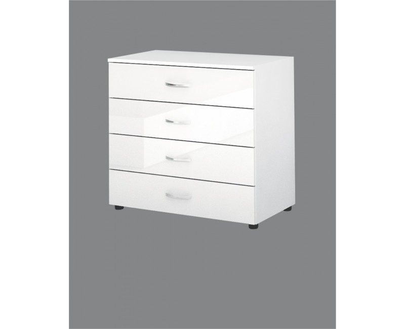 Mai mult mobilier pentru dormitor - Comode - Comoda Apollo 2 - alb lucios