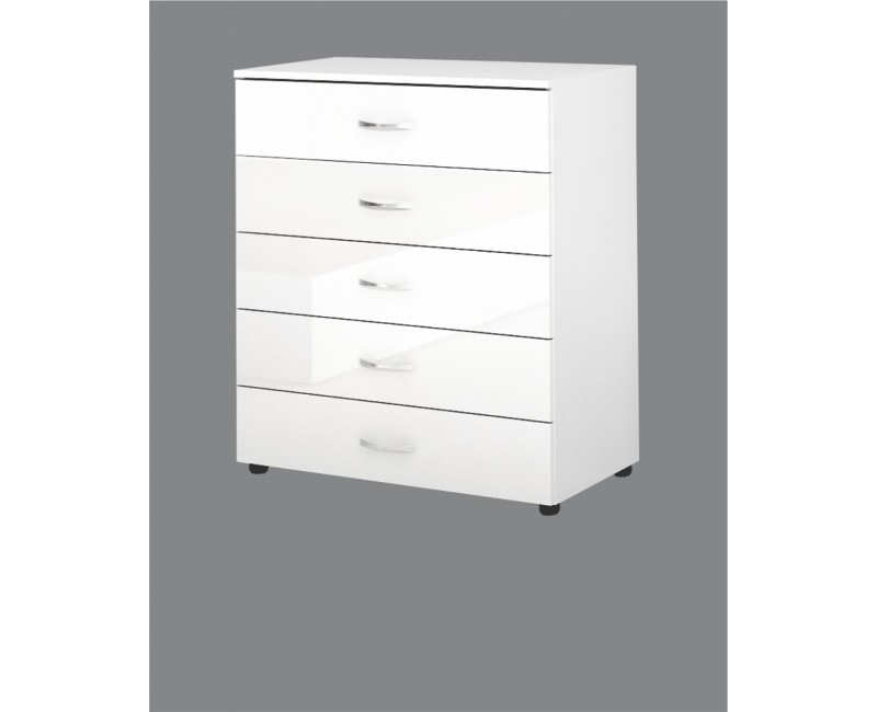 Mai mult mobilier pentru dormitor - Comode - Comoda Apollo 3 - alb lucios