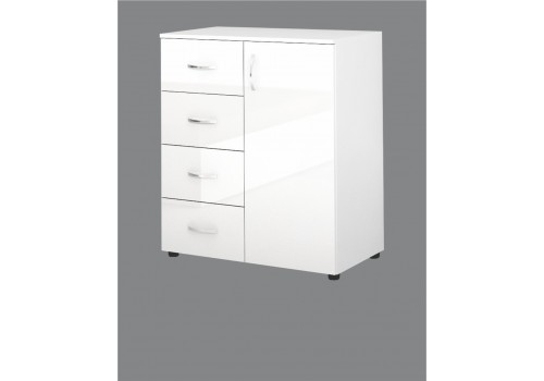 Comoda Apollo 5 - alb lucios - Comparare Produse