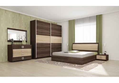 Set dormitor Doris - stejar Cremona si stejar Sonoma - Comparare Produse