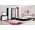 Set dormitor Valeria Pacific - negru si alb