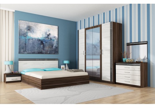 Set dormitor Valeria Pacific - stejar Cremona si Pacific - Comparare Produse