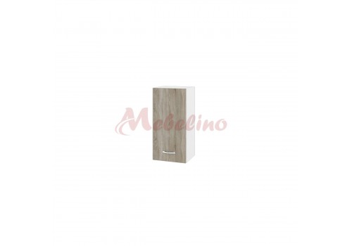 Modul superior BS 16 dulap cu usa si raft - Module City - alb si Sonoma inchis