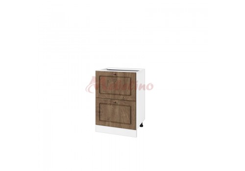 Modul inferior BF 06-44 dulap cu doua sertare-Stejar natural - Bucatarii
