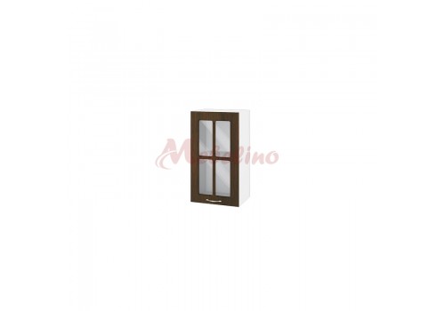 Modul superior BF 03-102 dulap cu usa tip vitrina si raft-Wenge - Bucatarii