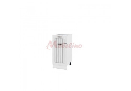 Modul inferior BF 04-74 dulap cu sertar,usa si raft-deschidere stanga-Alb flader - Bucatarii