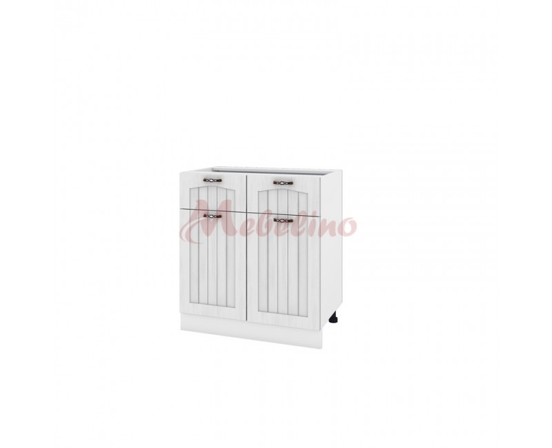 Modul inferior BF 04-26 dulap cu sertar si 2 usi cu raft-Alb flader