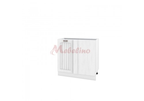 Modul inferior BF 04-42 dulap de colt cu usa si raft- deschidere dreapta-Alb flader - Bucatarii