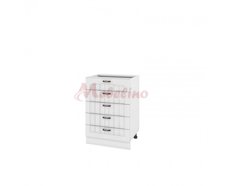Modul inferior BF 04-29 dulap cu 5 sertare-Alb flader