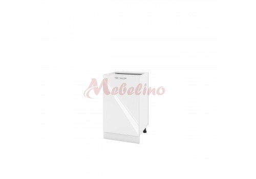 Modul inferior BF 05-43 dulap cu usa si raft-Alb lucios - Bucatarii