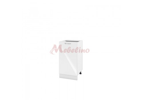 Modul inferior BF 05-28 dulap cu usa si raft-Alb lucios - Bucatarii