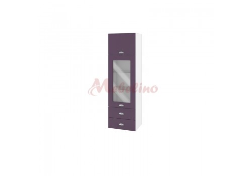 Modul BF 05-201 dulap tip coloana cu usa ridicatoare,vitrina si 2 sertare-Lila mat - Comparare Produse