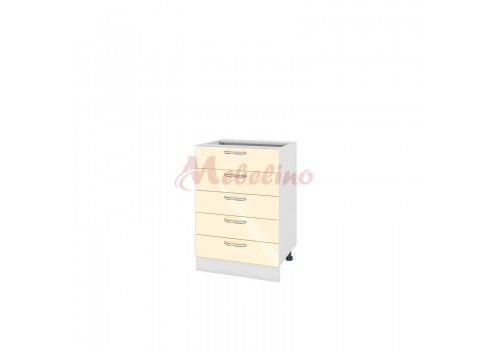 Modul inferior BF 05-29 dulap cu 5 sertare-Crem lucios - Module BF-05-02