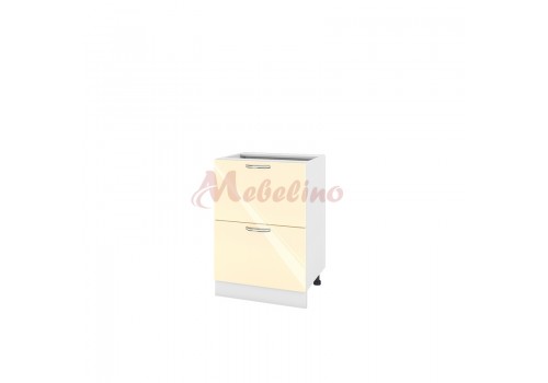 Modul inferior BF 05-44 dulap cu doua sertare-Crem lucios - Module BF-05-02