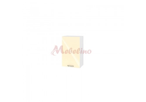Modul superior BF 05-6  dulap cu usa si raft-Crem lucios - Module BF-05-02