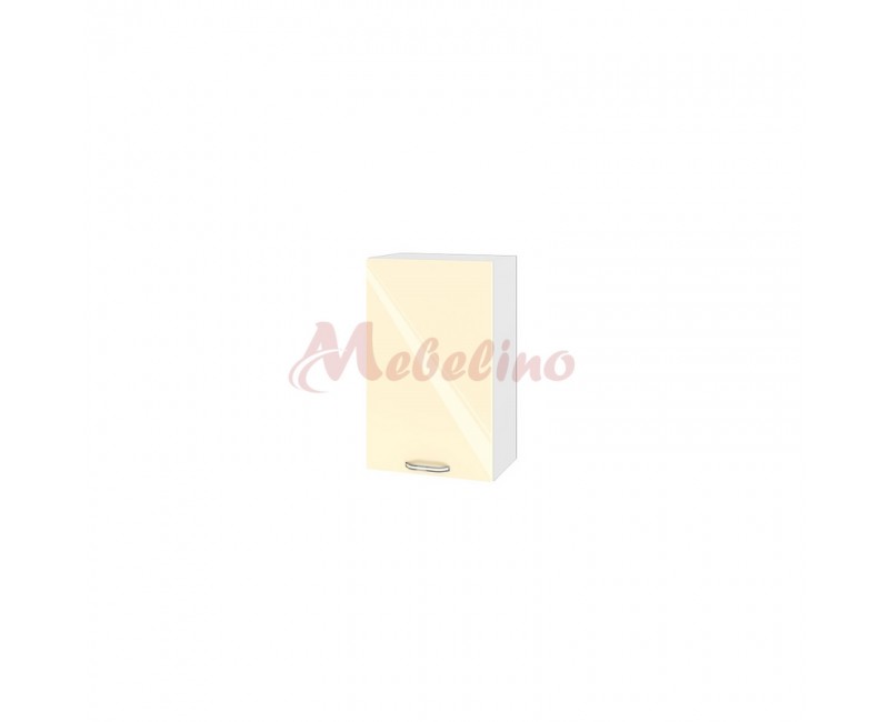 Modul superior BF 05-6  dulap cu usa si raft-Crem lucios
