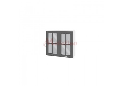 Modul superior BF 06-12-1004 dulap cu nisa si doua usi vitrina cu raft - Bucatarii