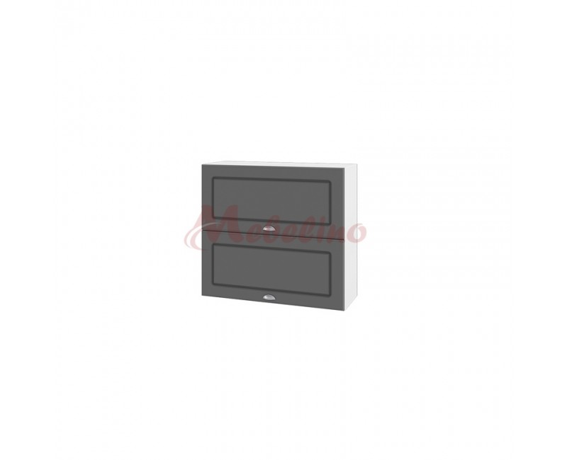 Modul superior BF 06-12 dulap cu doua usi orizontale-Ciment mat