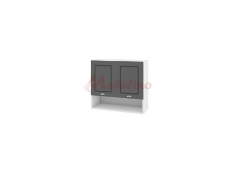 Modul superior BF 06-8 dulap cu nisa si doua usi cu raft-Ciment mat - Bucatarii