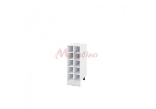 Modul inferior V 47 - butiliera - Module City - alb si Sonoma inchis