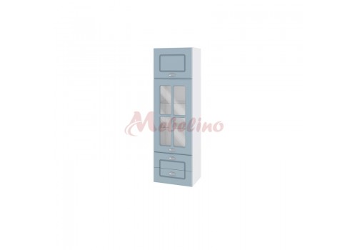 Modul BF 06-101 dulap tip coloana cu usa ridicatoare,vitrina si 2 sertare-Denim mat - Comparare Produse