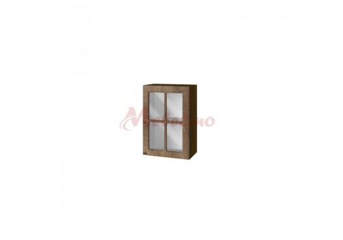 Modul superior BF 06-118 dulap cu usa tip vitrina si raft- Stejar natural - Bucatarii