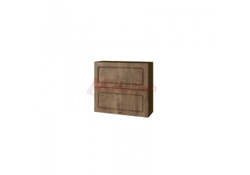 Modul superior BF 06-12 dulap cu 2 usi orizontale-Stejar natural - Bucatarii