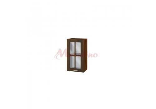 Modul superior BF 03-102 dulap cu usa tip vitrina si raft-Wenge - Bucatarii